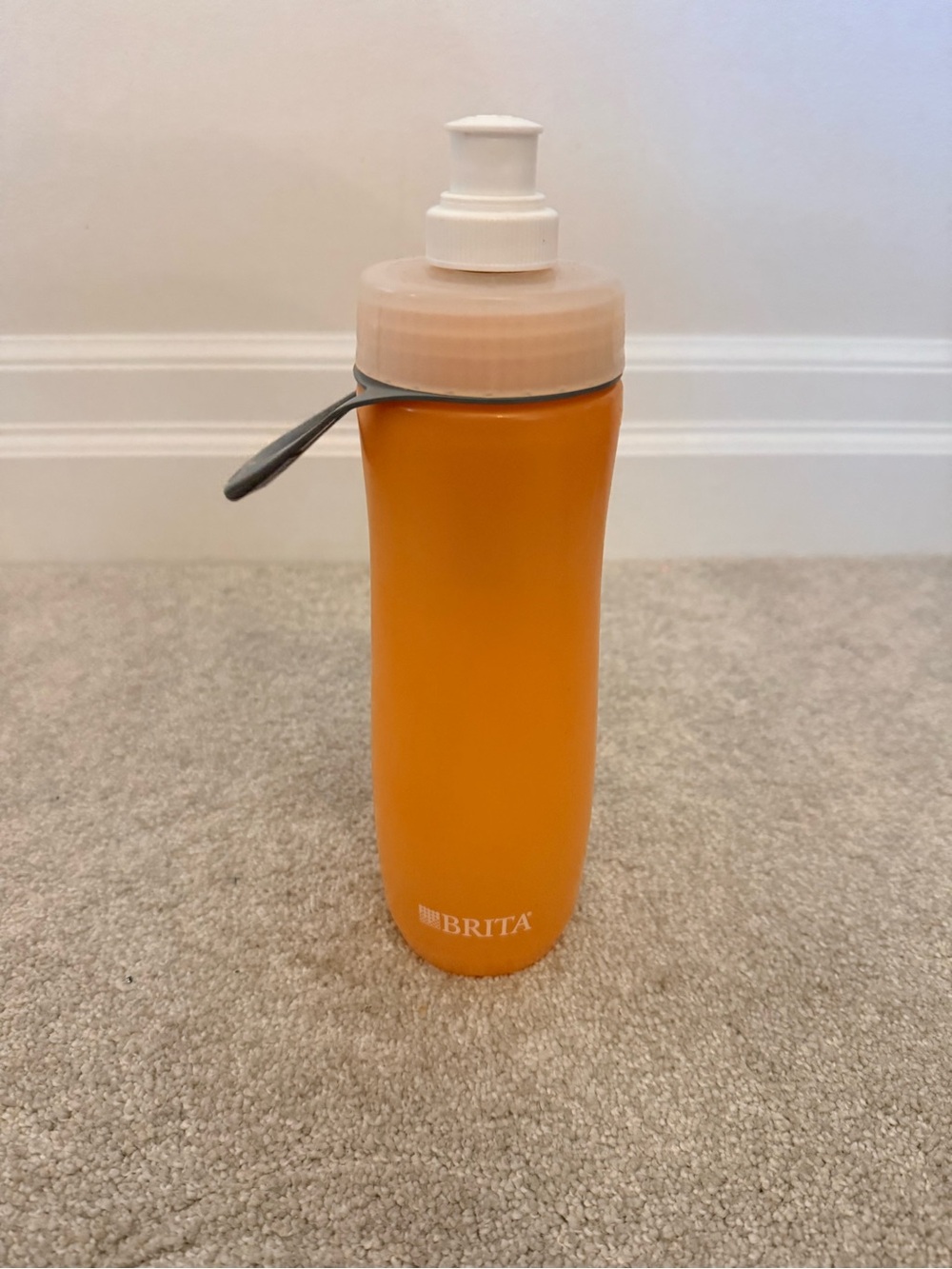 Brita Orange water Bottle with Push-Top Lid